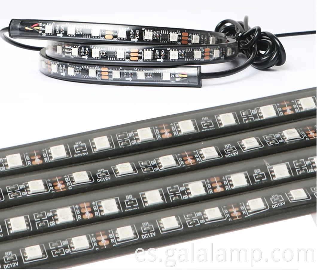 Luces LED vibrantes controladas por aplicaciones para personalización automotriz